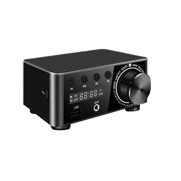 5.0 Digital Power 2x50W Dual Channel Audio System Lossless Stereo Sound Box Supports U-disk & TF Playback with Adapter for Connecting Phone Tablet Laptop Player TV