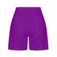 thumbnail image 4 of Birdeem Womens Solid Casual Loose Pockets Drawstring Short Pants, 4 of 12