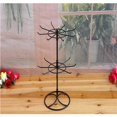 thumbnail image 4 of Rotating Iron 2-Tier Revolving Stand Rack Jewelry Holder Display with 16 Hooks Black, 4 of 5