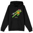 thumbnail image 1 of Teenage Mutant Ninja Turtles Raphael Pixelated Design Black Hoodie, 1 of 2