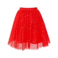 thumbnail image 2 of Girls Skirt Red Pearl Stars Sparkling Tutu Dancing 7-8 Years, 2 of 6