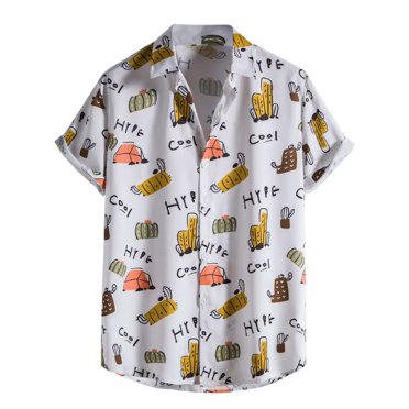 Ketyyh-chn99 Workout Shirt Men 2024 Beach Summer Tops Shirts Button Chest Pocket Cotton Linen Casual Short Sleeve Shirt Loose Solid Color Shirt White,2XL