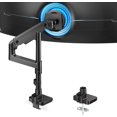 thumbnail image 1 of Bras de Moniteur Ultra Grand pour Écran Incurvé Robuste Supporte des Lb Bras de Moniteur à Ressort à Gaz Réglable Support de Bureau avec Pince en C Base à Oeillets / Support Vesa, 1 of 9