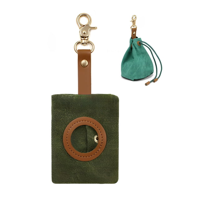 Xingzhi Sac de Rangement pour Nourriture pour Animaux de Compagnie Portable Réutilisable Grande Capacité avec Crochet à Pression Pochette d'Entraînement pour Animaux Fournitures pour Animaux Vert Type 3