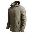thumbnail image 2 of SHOPESSA Men's Lightweight Rain Jacket Waterproof Raincoat Windbreaker Hooded Active Outdoor Shell Jacket for Hiking Work, 2 of 4