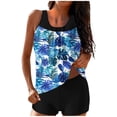 thumbnail image 2 of Weiqiqre Womens Bikini Swimsuits Two Piece Bathing Suits Blouson Tank Top with Boyshorts Tummy Control Modest Swimsuits, 2 of 6