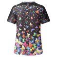 thumbnail image 5 of TopLLC Women's Plus Size Tops Short Sleeve Crewneck T Shirt Loose Fit Lace Stitching Shirts Solid Hollow Out Ruffle Tunic Tops, 5 of 5
