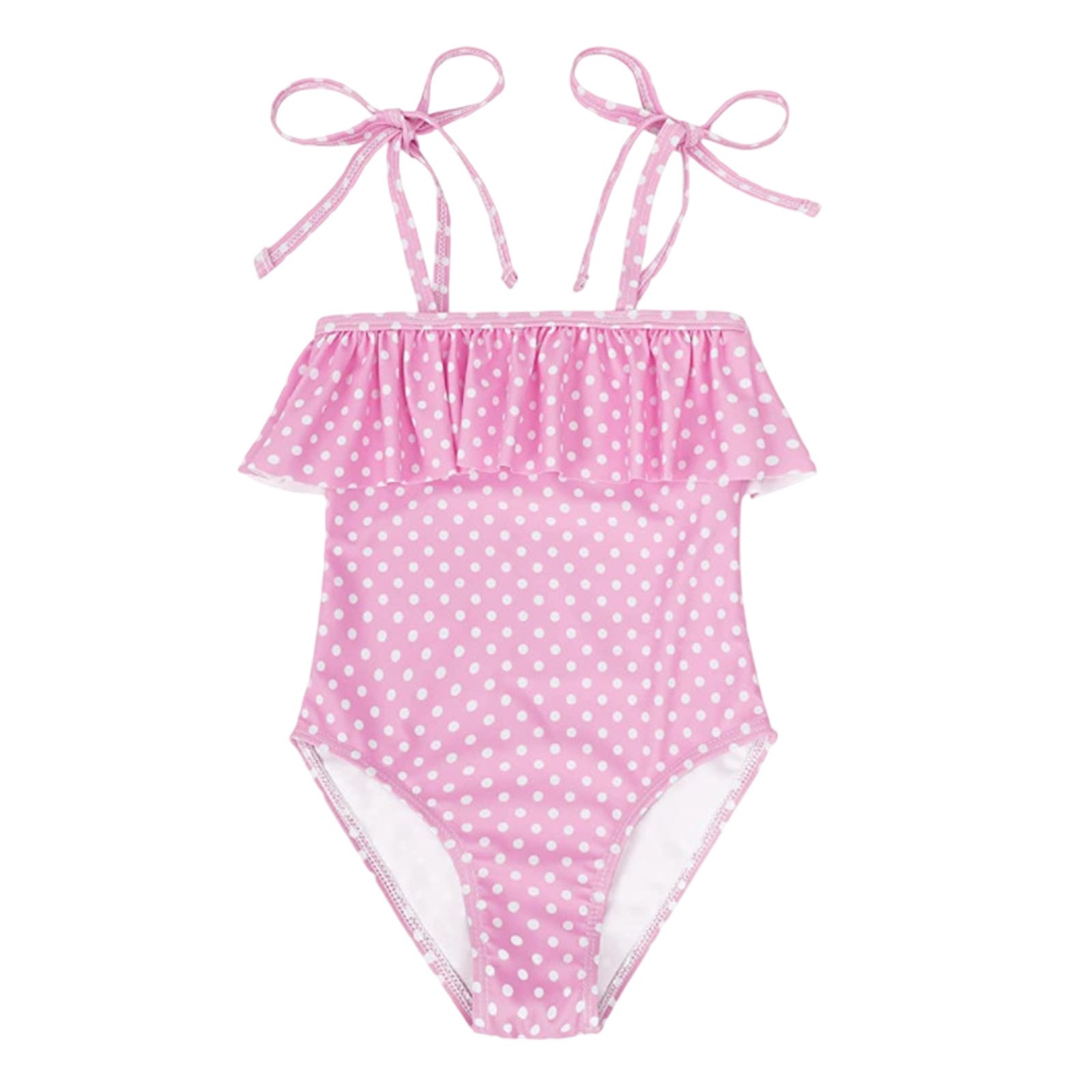WEIYLL Girl's One-Piece Swimsuits 1Pc Bikini Color Floral Print Rash Guard Beach Pool Pink Swimwear for 18-24 Months
