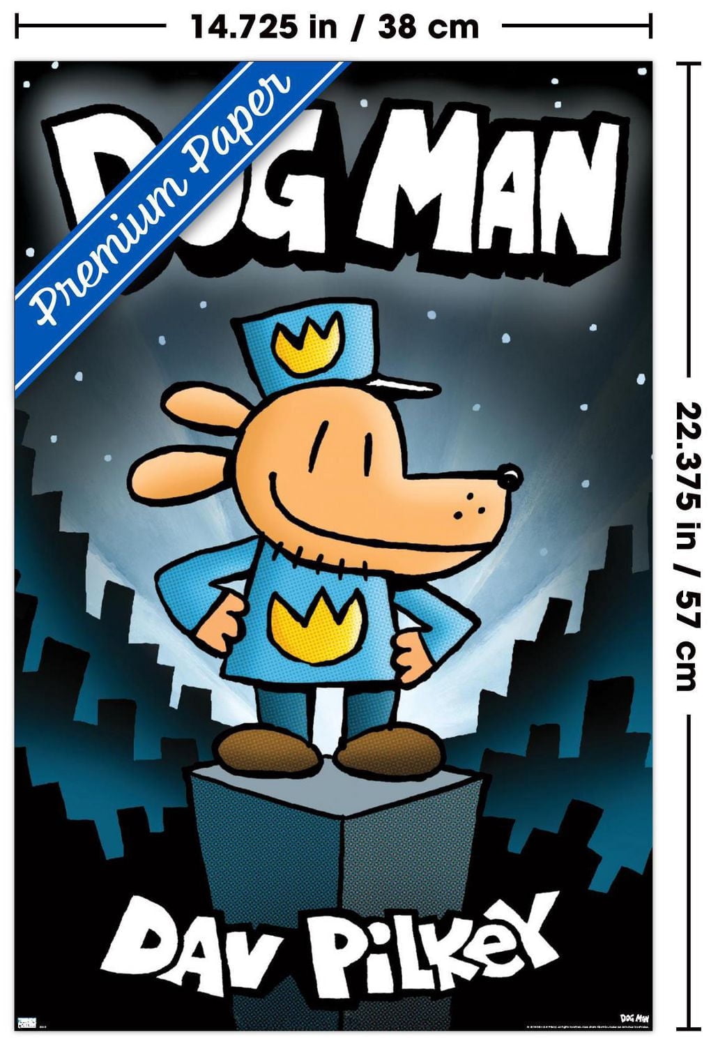 Dog Man - Book Cover (2016) Wall Poster, 14.725" x 22.375"