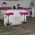 thumbnail image 4 of Vibrant Candy Heart and Chrome Drafting Stool with Tractor Seat, 4 of 7