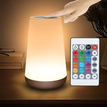 Desk Lamps for Bedroom,Bedside Table Lamp for Bedroom,Bedside Table Lamp,Portable Contact Lamp for Bedroom,Kids Room,Nursery,LED Night Lamp,13 Color Changing RGB Night Light,USB Rechargeable
