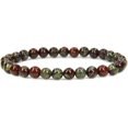 thumbnail image 1 of Bracelet Extensible Unisexe en Perles Rondes de 6 mm en Jaspe de Sang de Dragon Naturel de Qualité A 7 Pouces, 1 of 5