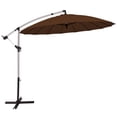 thumbnail image 2 of Costway Parasol Déporté de Patio 10 Pi avec Manivelle et Base en Croix en Aluminium Beige, 2 of 10