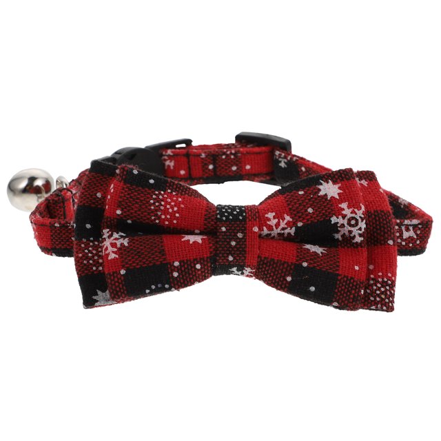 Weiweiguan 1 Pce Collier de Noël pour Animaux Design Classique Nœud Papillon Collier Décoratif pour Chat