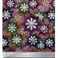 thumbnail image 1 of Soimoi Brown Rayon Fabric Artistic Floral Printed Fabric 1 Yard 56 Inch Wide, 1 of 5