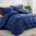 thumbnail image 1 of All Season Queen Comforter Set Soft Quilted Down Alternative Comforter+ Pillow Shams with Corner Tabs Winter Summer Warm Fluffy Machine Washable (Queen ), 1 of 7