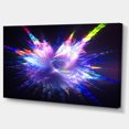 thumbnail image 2 of Blue Explosion of Paint Drops - Floral Canvas Art Print, 2 of 3