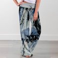 thumbnail image 2 of Birdeem Womens Spring/Summer High Waist Pants Printed Fashion Flower Print Waist Wide Leg Pants, 2 of 6