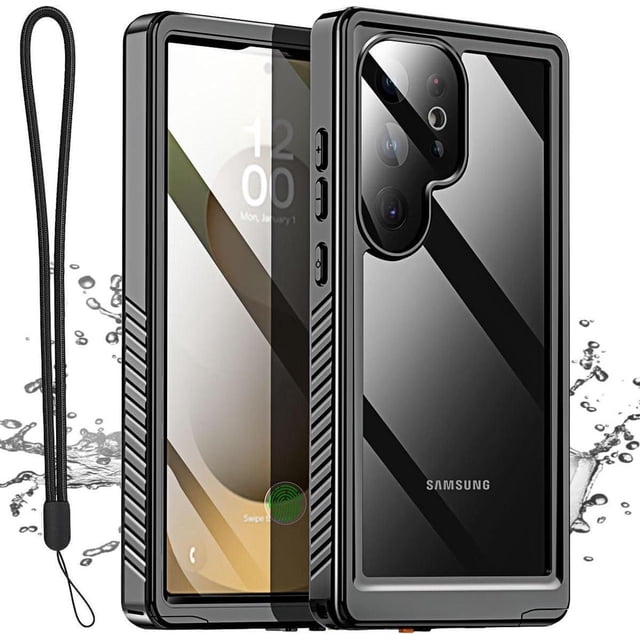 for Samsung Galaxy S25 Ultra Case Waterproof, Clear Water Proof Shockproof Snowproof Dustproof Full Body Rugged Transparent Underwater Phone Case for Galaxy S25 Ultra Built-in Screen Protecto