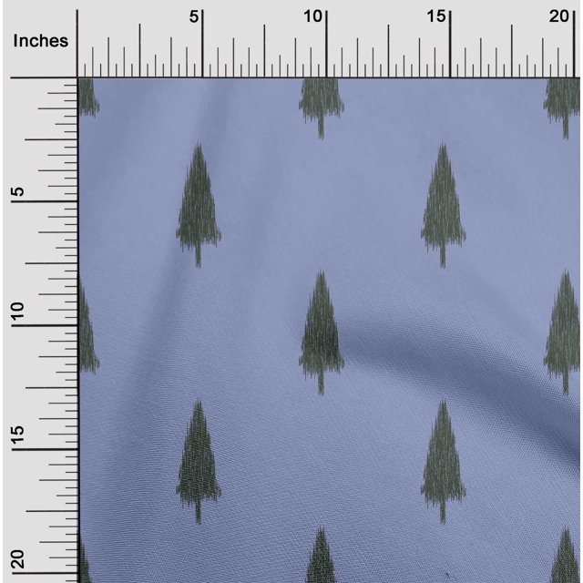 oneOone Cotton Cambric Fabric Tree Ikat Printed Craft Fabric BTY 56 Inch Wide