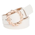 thumbnail image 1 of Ceintures pour Femmes Mode Ceintures en Cuir Souple avec Boucle Anneau en O, 1 of 2