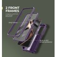 thumbnail image 2 of Dexnor for Samsung Galaxy S25 Case with Built-in Slide Camera Cover & Screen Protector & Kickstand, Heavy-Duty Shockproof Rugged Case Full-Body Bumper Protective Cover for Galaxy S25 2025, Purple, 2 of 7