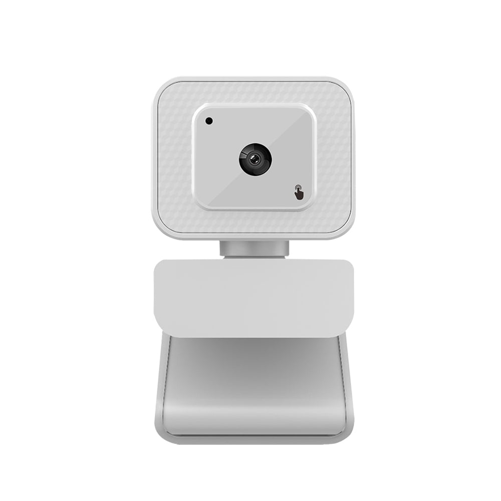 Yeacher 4K USB Webcam Wide Angle Auto Focus 3-level Brightness Adjustment USB Camera Built-in Noise Reduction Microphone White