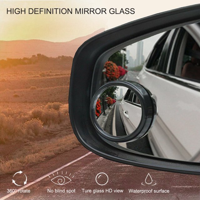 Blind Mirror,Blind Mirror Side Wide Round Car Blind Round Mirror Round Side Rearview Side Rearview Mirror Huiop Mirror Adjustable Rear Adjustable Rear Side Mirror Round Side 2 X Car
