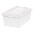 thumbnail image 3 of IRIS 4L Plastic Storage Bin Tote with Latching Lid, Stackable and Nestable, Clear, 20 Pack, 3 of 11