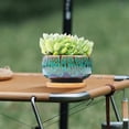 thumbnail image 4 of Circular Glazed Ceramic Planter Set for Indoor Outdoor with Unique Kiln-Glaze Color Blend and Succulent Garden Display Ceramic Pots for Home, 4 of 4