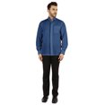 thumbnail image 2 of Bestman Solid Long Sleeve Shirt For Mens Front Double Button Placket Chinese Collar Shirt, 2 of 7
