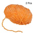 thumbnail image 3 of Unique Bargains 2 Pelotes Fil Velours Fil Chenille 87,49 Verges Polyester Fil Doux pour Couverture 2 Pcs Orange, 3 of 7