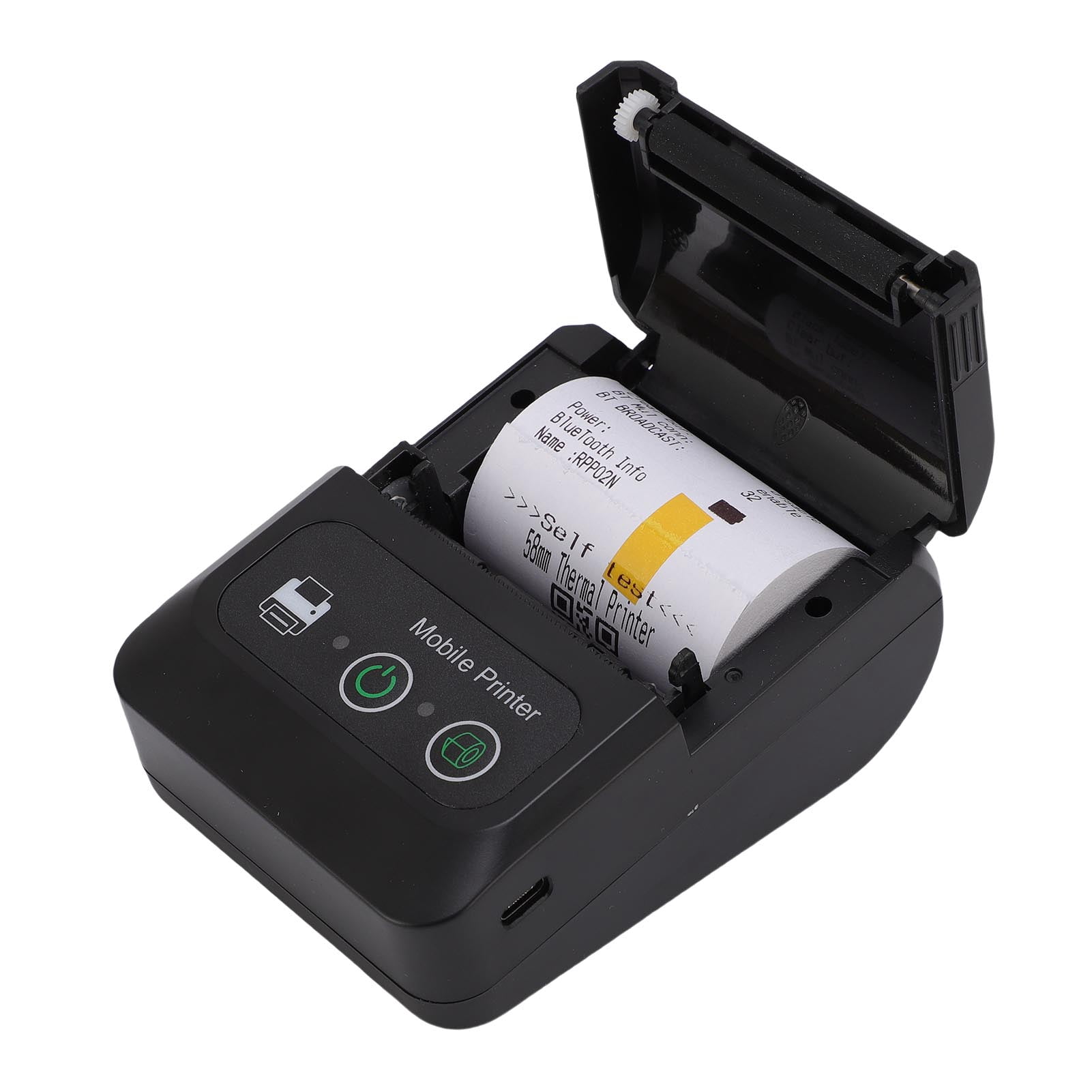 Wireless Thermal Printer, Portable 58MM Paper Width High Speed  Thermal Printer 2000mAh  for Shopping Lists