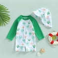 thumbnail image 1 of Infant Girl Rash Guard Swimwear Cute Sun Protection Long Sleeve Kids Swimsuit 6-12 Monthss, 1 of 3