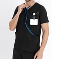 thumbnail image 4 of LSLJS Men Scrubs Set - Men Working Uniform Pocket Short Sleeve Blouse+Long Pants Two-Piece Sets, Mens Scrubs Set Gifts for Men, 4 of 9