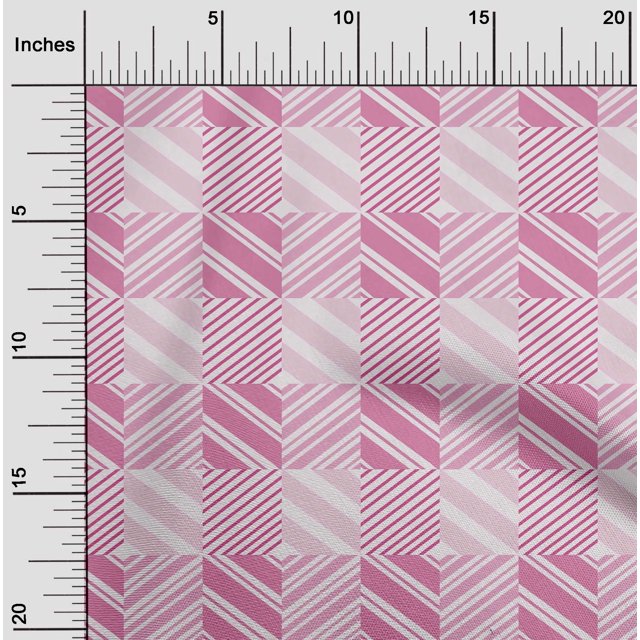 oneOone Polyester Lycra Fabric Stripe Geometric Print Fabric BTY 56 Inch Wide