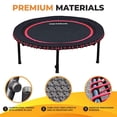 thumbnail image 2 of LEAPS & REBOUNDS 48" Mini Fitness Trampoline & Rebounder for Adults, Gray, 2 of 6
