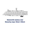 thumbnail image 1 of Chamfer Gage Chamfering Ruler Chamfered Vernier Caliper Stainless Steel Caliper 0-50mm  for Mechanical Manufacturing, 1 of 8