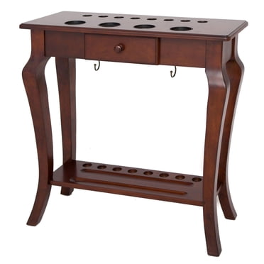 Hathaway Deluxe Floor Cue Rack - Walnut Finish