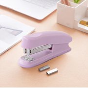 Jpxdew 12 Hole Stapler Gun,4.7x2.2x1.3in Heavy Duty Binder,Office Desk Supplies,Macaron Color