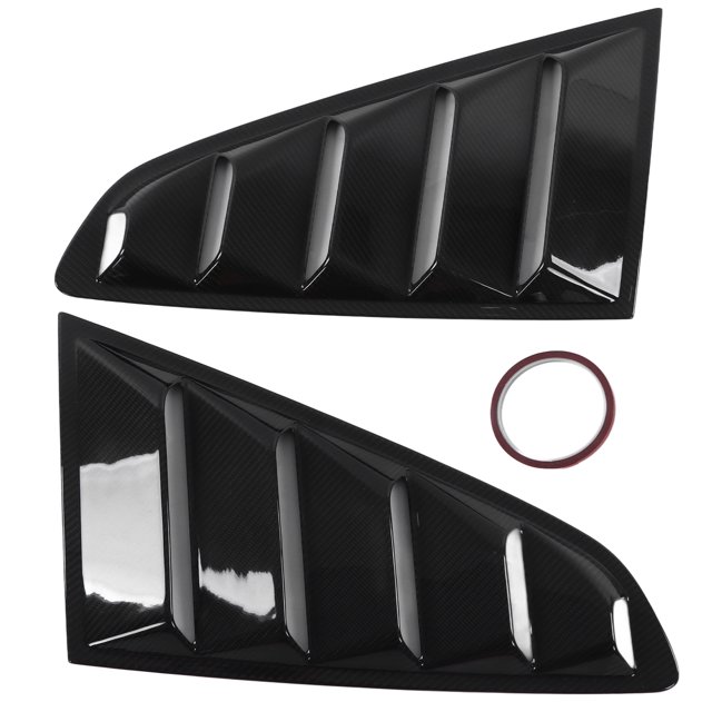 Rear Side Window Louvers Trim,2pcs Rear Side Window Side Window Vent Scoop Louver Air Vent Scoop Shades Cover Sturdy Construction
