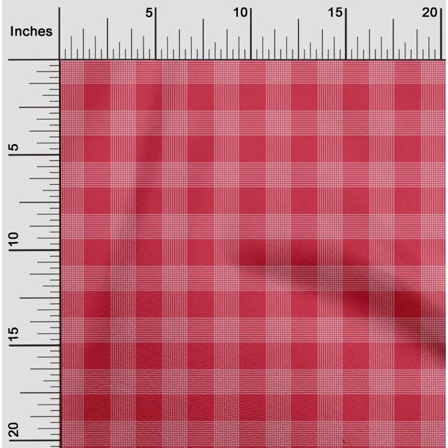 oneOone Cotton Flex Fabric Gingham Check Print Fabric By Yard 40 Inch Wide