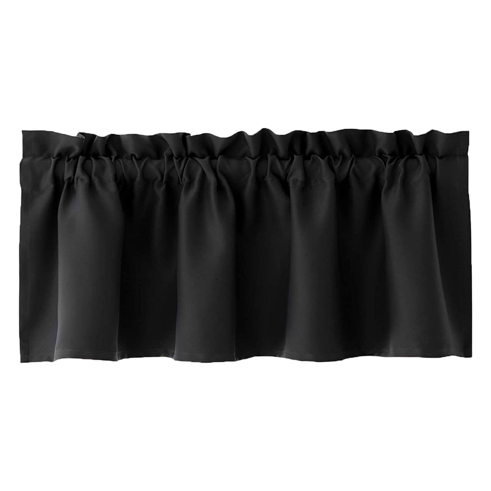 Japceit Valance Curtain For Kitchen Black Out Window Curtains For Living Dining Room Window Valance 57×18inches