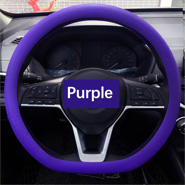 TIMIFIS Steering Wheel Cover Car Accessories Silicone Car Steering Wheel Cover Non-slip Wear-resistant Silicone Car Steering Wheel Protective Cover Four Seasons Universal Steering Wheel Cover
