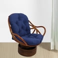 thumbnail image 3 of Coussin Pivotant à Bascule en Rotin Osier Massif pour Extérieur/intérieur, Bleu, 3 of 8