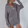 thumbnail image 1 of EGNMCR Cardigans pour Femmes, Chandails pour Femmes Mode Décontractée Col en V Manches Longues Tricoté Hauts Chandail Femmes, 1 of 8
