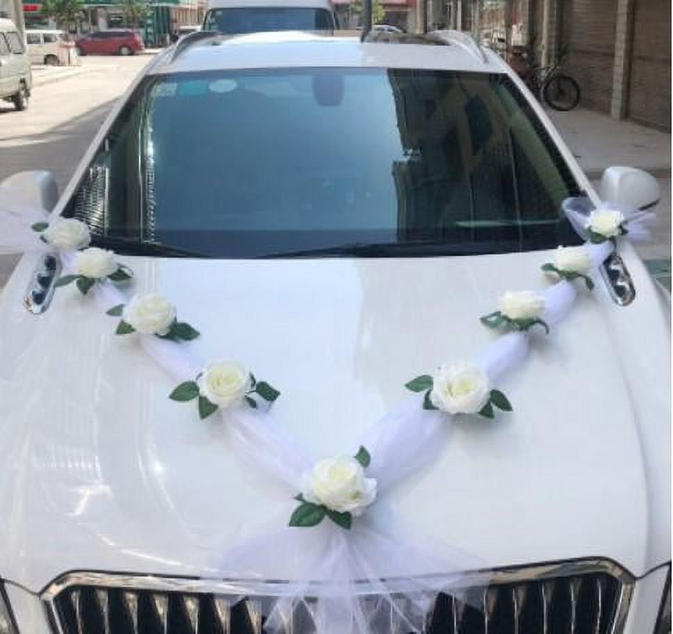 Wedding Car Decoration,Car Simulation Flowers Decoration Car Simulation Flowers Decoration Wedding Car Flowers Proven Performance