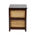 thumbnail image 4 of Seabrook Wood Two-Tier Storage Unit With Espresso Finish and Natural Baskets, 4 of 6