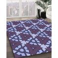 thumbnail image 3 of Ahgly Company Tapis d'Intérieur Lavable en Machine Carré Transitionnel Violet Mimosa Violet, 7 Pieds Carré, 3 of 7