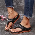 thumbnail image 1 of LSLJS Pantoufles pour Femmes, Sandales Pantoufles à Talon Compensé Flip-Flops d'Été pour Dames, Chaussures Décontractées Flip Flops pour Femmes, 1 of 8